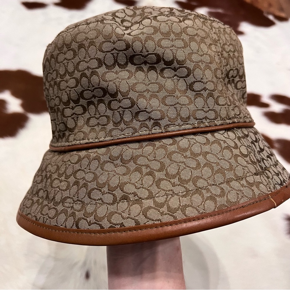 Coach Brown Monogram Bucket Hat